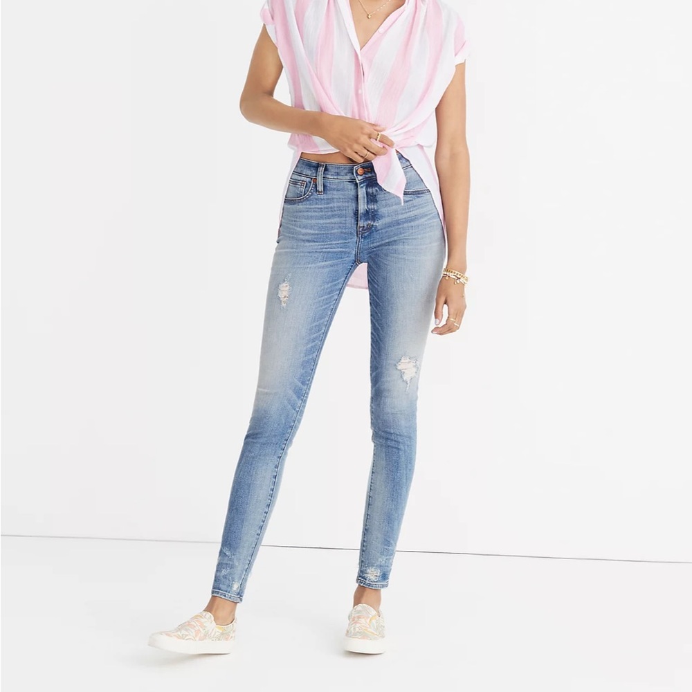 Madewell 9” high rise skinny jeans